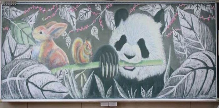 Панда и бамбуковая палочка. 