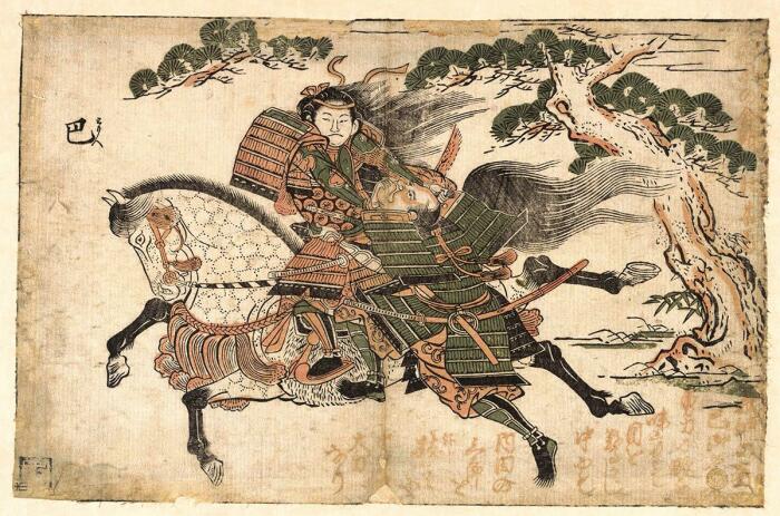 Битва при Авазу, автор Исикава Тоёнобу, 1750 год. \ Фото: pinterest.at.