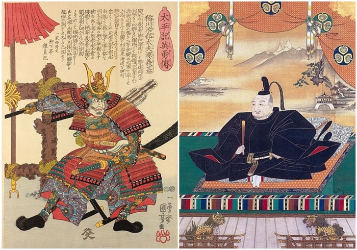 Слева направо: Имагава Ёсимото. \ Токугава Иэясу.