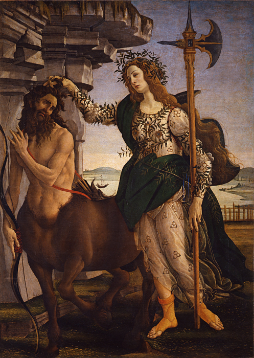 Минерва и кентавр, Сандро Боттичелли, 1480-1485 гг. \ Фото: sl.wikipedia.org.