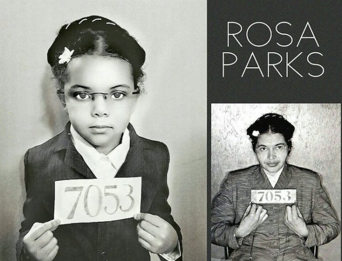 Роза Паркс - общественный деятель, борец за права чернокожих. Автор: Cristi Smith-Jones.