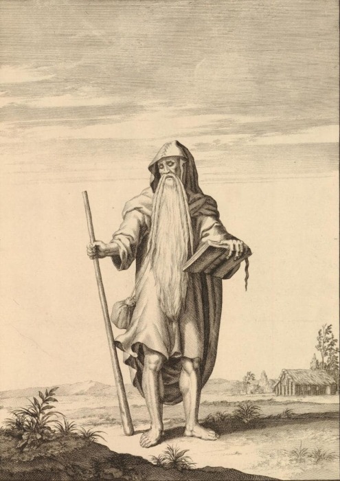 Старик-друид, стоящий в поле, автор неизвестен, 1712 год. \ Фото: britishmuseum.org.