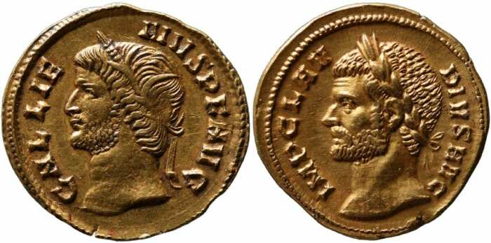 Монеты императоров Галлиена и Клавдия II Готского, 265 и 269 гг. н. э. \ Фото: google.com.