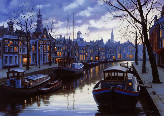 Сумерки в Амстердаме. Автор: Евгений Лушпин.