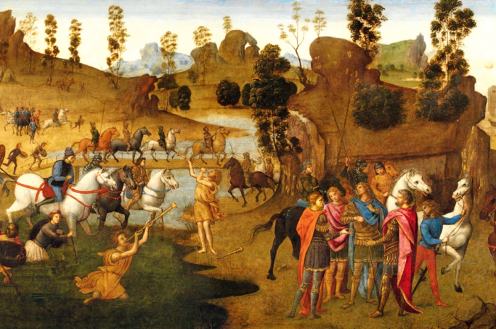 Юлий Цезарь и переход через Рубикон, Франческо Граначчи, 1494 год. \ Фото: nivervillecitizen.com.