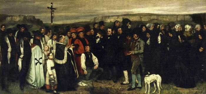  Похороны в Орнане, Гюстав Курбе, 1849-1850 годы. \ Фото: sur-la-peinture.com.