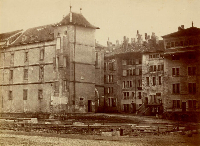 Склады Женевского порта, около 1850 года. \ Фото: bge-geneve.ch.