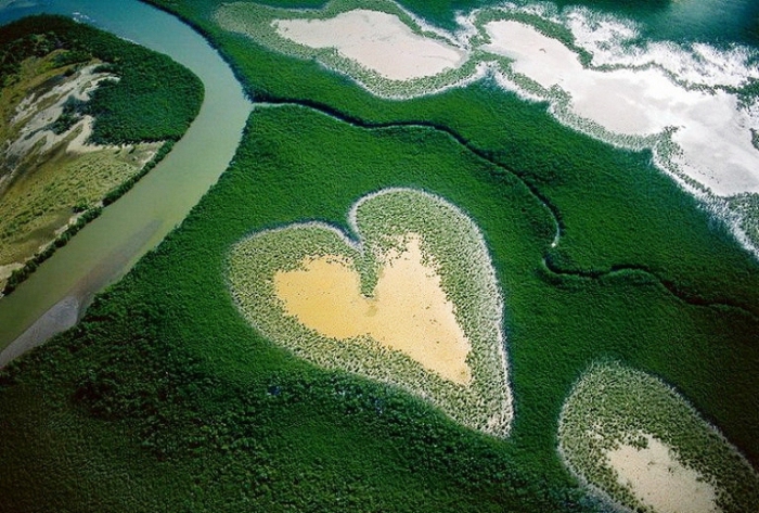 Heart in Voh в Новой Каледонии.
