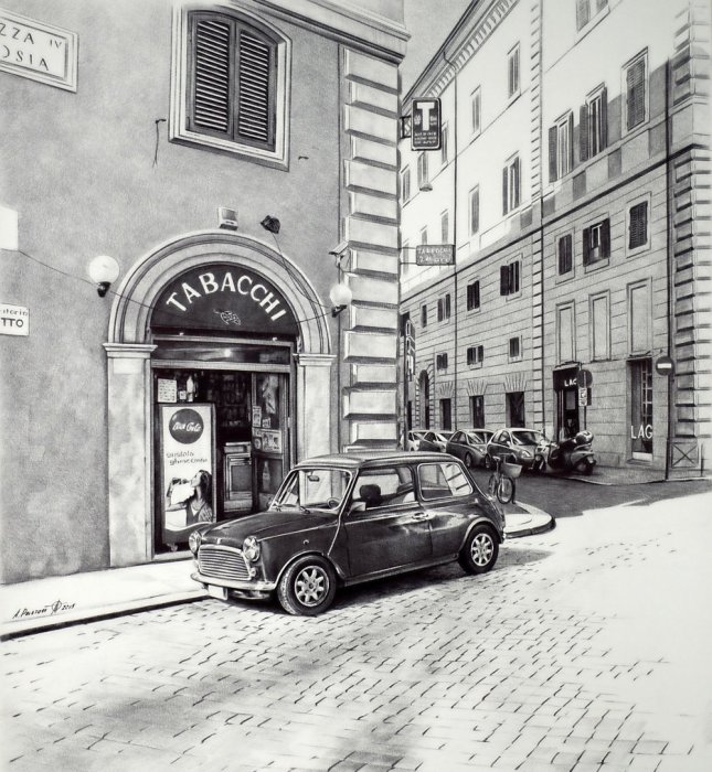 Тихая улица в Риме, 2015 год. Автор: Андрей Полетаев.