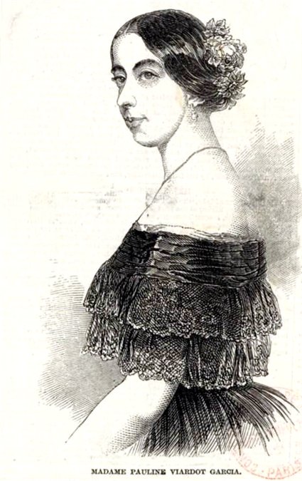 Полина Виардо. Гравюра 1848 год.