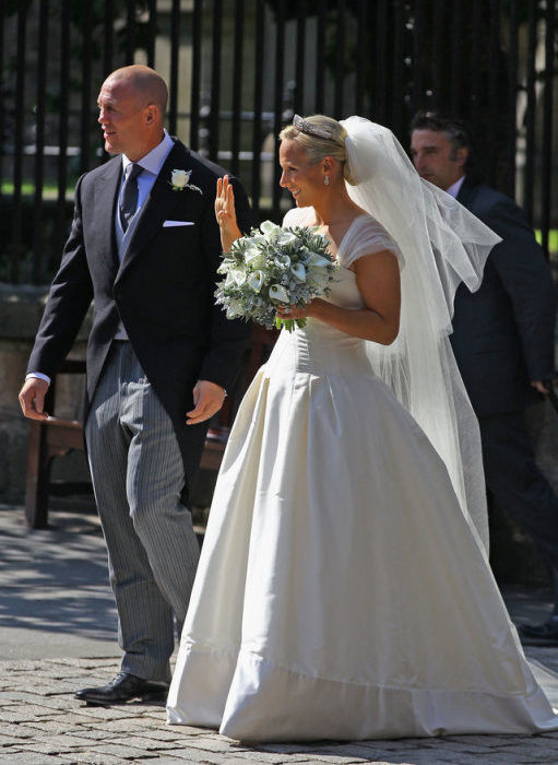 Зара Филлипс с  женихом Майком Тиндалом в 2011 году.