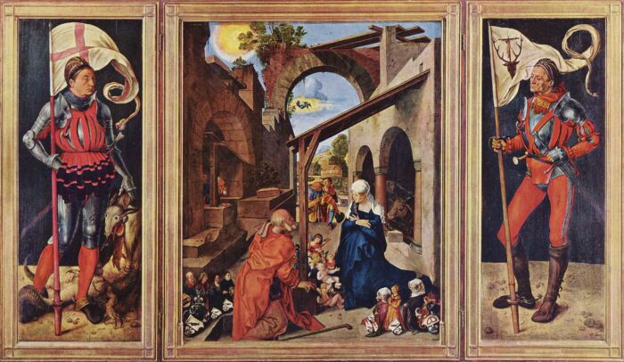 Алтарь Паумгартнеров: Рождение Христа, Альбрехт Дюрер, около 1500 года. \ Фото: twitter.com.