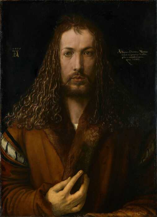 Тот самый скандальный автопортрет, Альбрехт Дюрер, 1500 год. \ Фото: pinterest.dk.