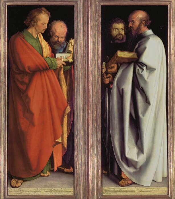 Четыре апостола, Альбрехт Дюрер, 1526 год. \ Фото: boston-terrier-mix.zooanimals.info.