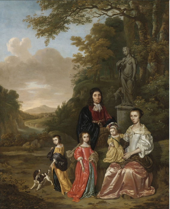 A Group Portrait of the Loth Family in a Landscape. Автор: Jan Le Ducq.