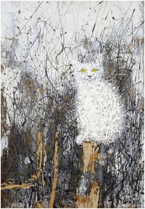 Белый кот. Автор: Сергей Черкасов.