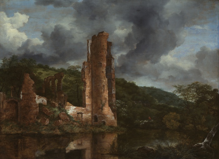 Пейзаж с руинами замка Эгмонд, Якоб ван Рейсдал, 1650-5 годы. \ Фото: wordpress.com.