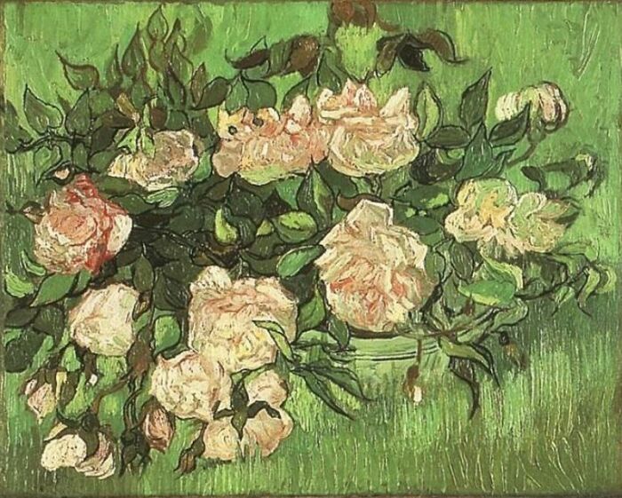 Розовые розы, Винсент Ван Гог, 1890 год. \ Фото: i.pinimg.com.