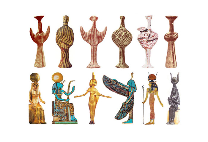 Скульптуры Богинь позднего бронзового века