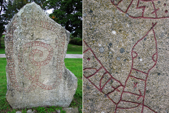 Рунический камень из Грипсхольма  в  Сёдерманланде, поставленный  в память о Харальде, брате Ингвара Путешественника. Государственное управление по охране памятников культуры.