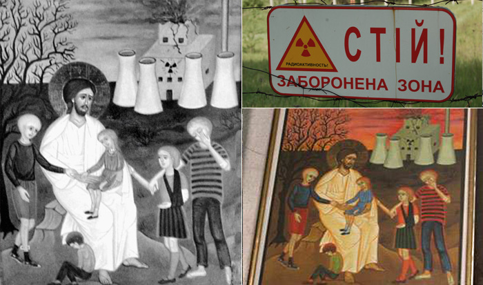 Икона «Иисус исцеляет детей Чернобыля».