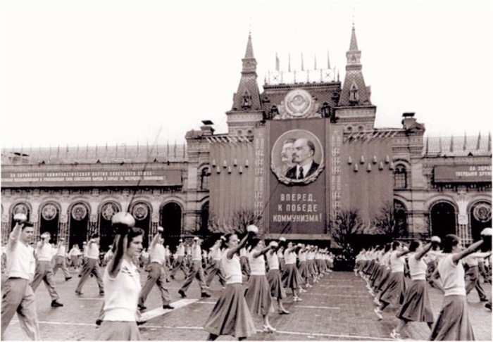 Парад на Красной Площади, 1955 год.