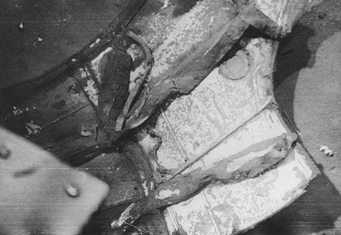 Обломки АПЛ «Трешер» на дне океана. Вид из батискафа «Триест». 1963 г.