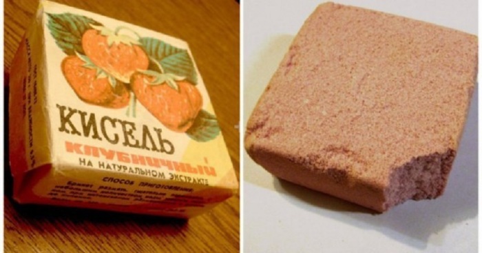 Советские дети с удовольствием грызли сладкие кисельные брикеты, которых в магазинах было много, да и стоили они дешевле мороженого.
