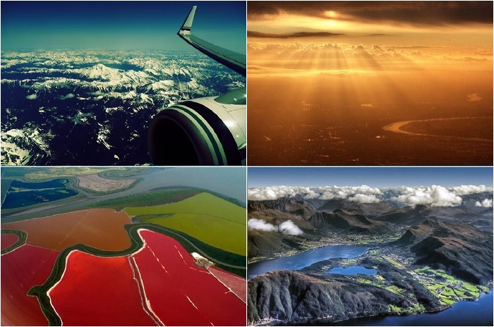 Потрясающие фотографии сделанные из иллюминатора самолета.