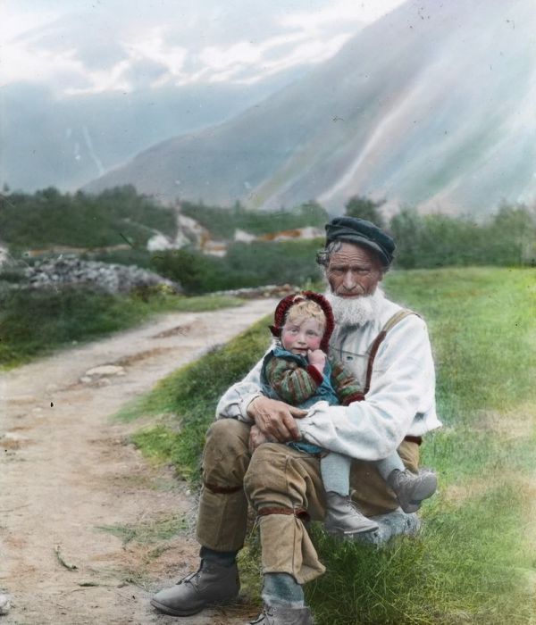 Норвежская деревня, 1910 год.