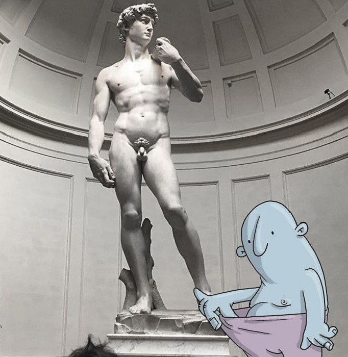 Статуя Давида - символ мужской красоты.