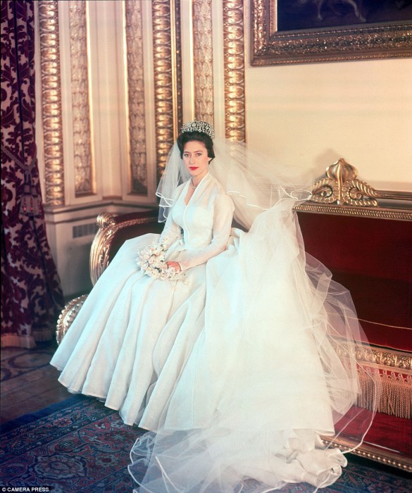 Принцесса Маргарет в день свадьбы, 1960 год.