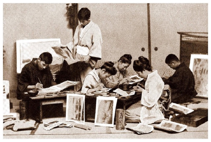 Фото студия Т. Энами в Йокогаме, 1895 год.