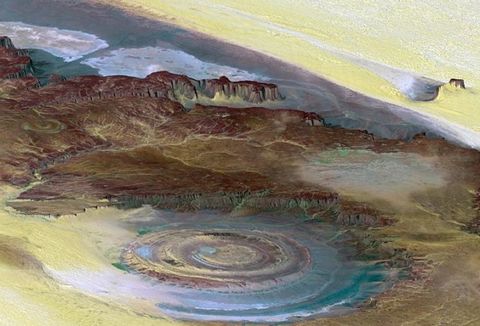 Геологическое образование, расположенное в мавританской части пустыни Сахара.