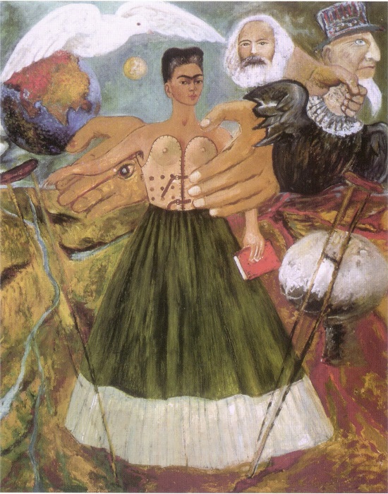 Картина выражает яркую симпатию мексиканской художницы к марксистской идеологии.