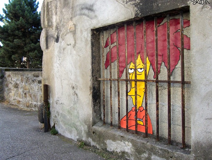 Остроумный стрит-арт в Этьенне, Франция.
