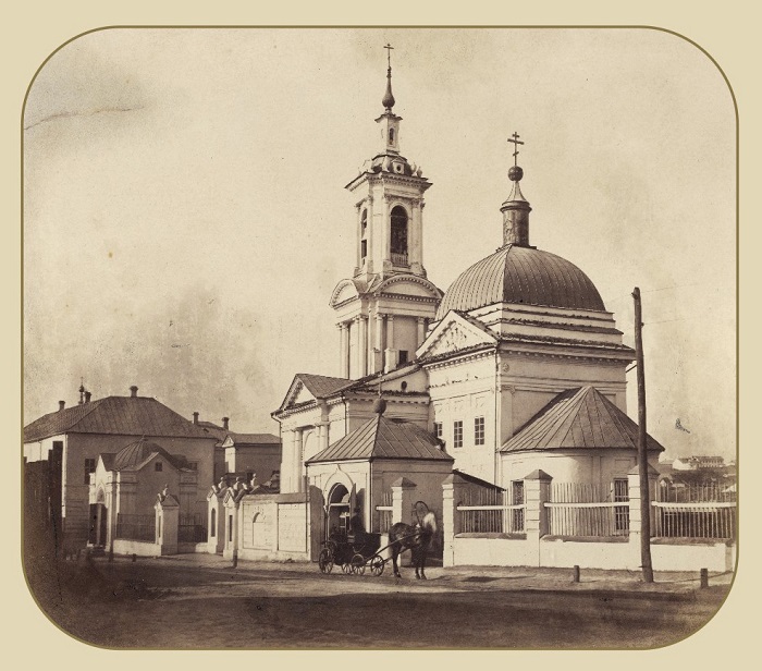 Вид на Спасо-Преображенскую церковь в 1863 году.