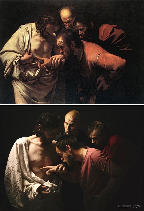 Картина итальянского художника Караваджо под названием «Неверие апостола Фомы», 1601 г. – 1602 г.