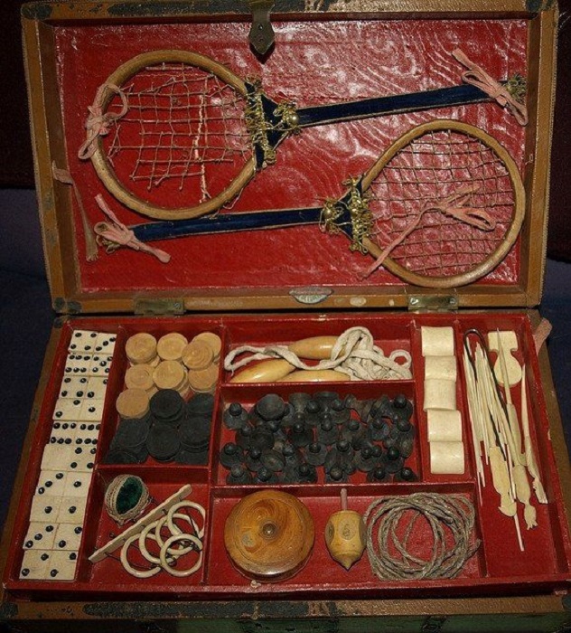 Игровой дорожный набор викторианской эпохи, Великобритания, 1850 год.