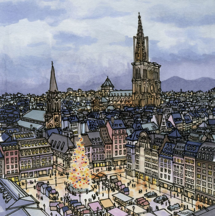 Знаменитый традиционный рождественский рынок в Страсбурге проводится с 1570 года. 