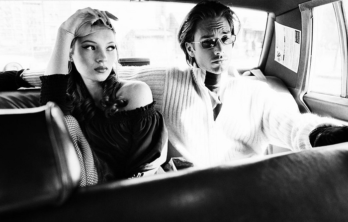 Кейт Мосс и Маркус Шенкенберг в женском журнале «Harper's Bazaar Uomo», Нью-Йорк, 1992 год.
