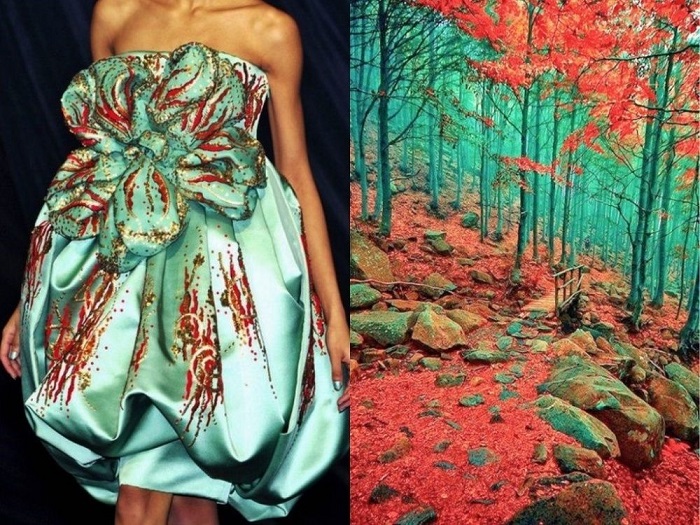 Платье, напоминающее живописный уголок Земли в Лигурии, Италия.