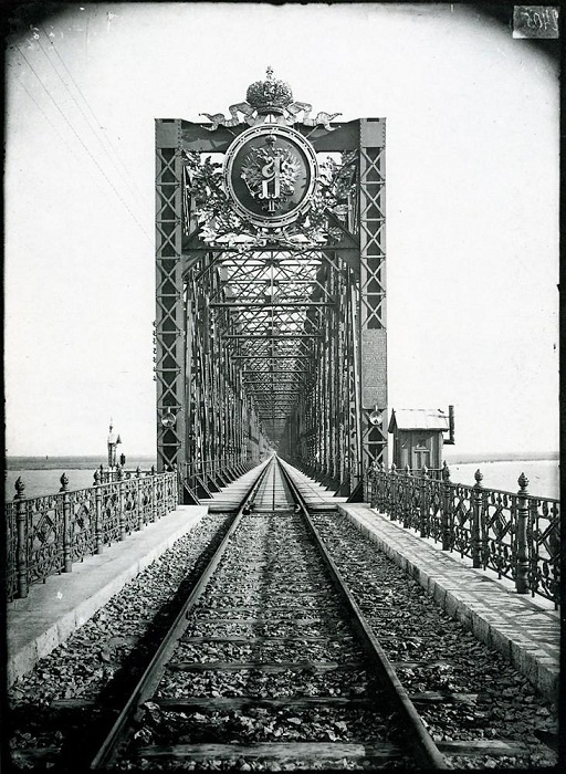 Мост через Волгу в Сызрани, 1894 год.