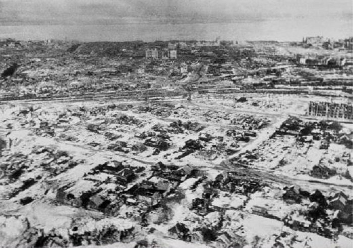 Вид на город с самолета, 1943 год.