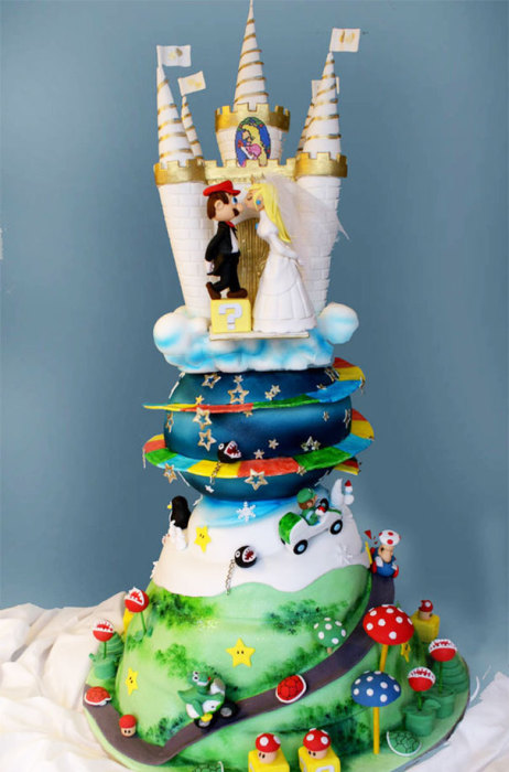 Свадебный торт «Супер Марио».
