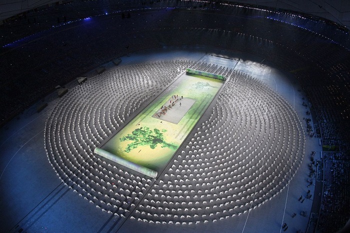 Церемония открытия Олимпийских игр в Пекине. 8 августа 2008 г. Фотограф Джулия Якобсон (Julie Jacobson).