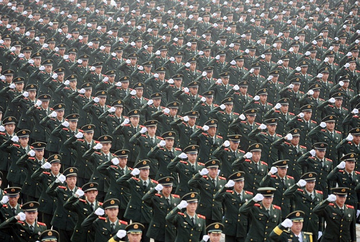 Бравые китайские военные. 29 июля 2014 г. Фото ChinaFotoPress.