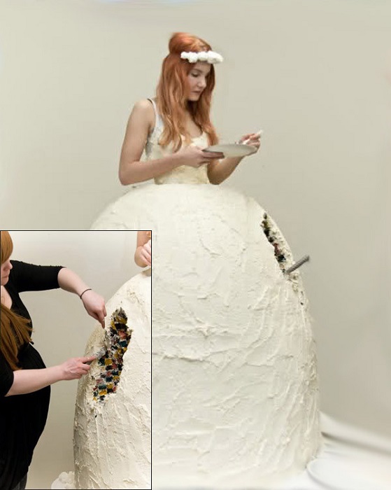 Свадебная вкусняшка «платье-торт». Что останется к концу торжества?