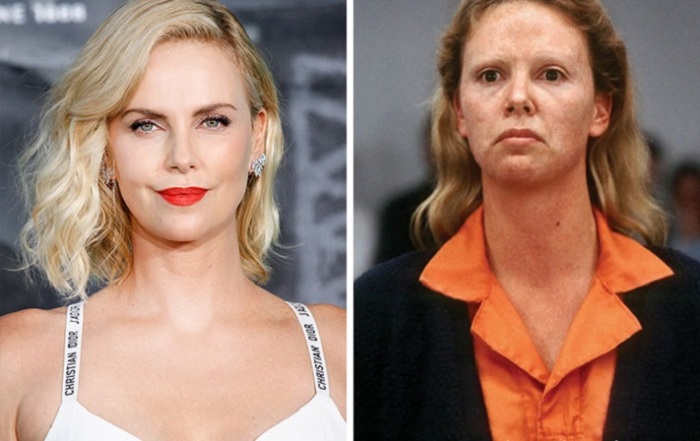 Американская актриса основательно подготовилась к роли серийной убийцы Эйлин в криминальном фильме «Монстр» - прибавила весе 10 килограмм и изуродовала лицо гримом.