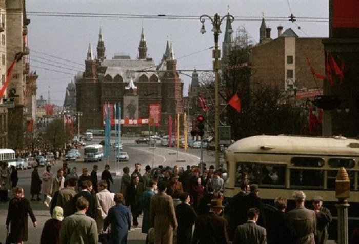 Улица Горького в Москве, 1966 года.